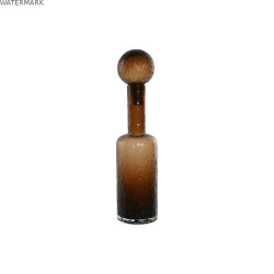 Vase Home ESPRIT Marron Verre Moderne 12,5 X 12,5 X 50,5 cm