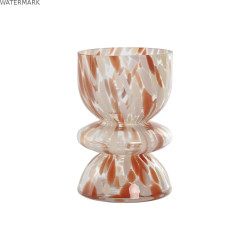 Vase Home ESPRIT Crème Terre cuite Verre Moderne 16 x 16 x 24 cm