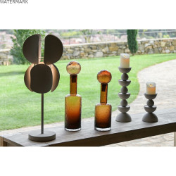 Vase Home ESPRIT Marron Verre Moderne 12,5 X 12,5 X 50,5 cm