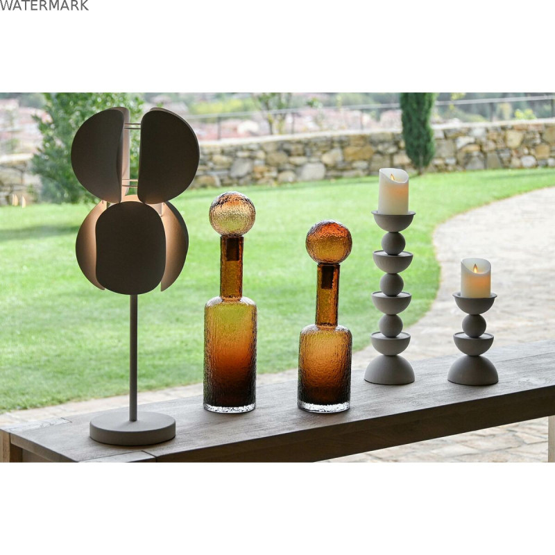 Vase Home ESPRIT Marron Verre Moderne 12,5 X 12,5 X 50,5 cm