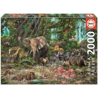 Puzzle Jungle Africaine - EDUCA - 2000 Pieces - Pour Adultes - Intérieur