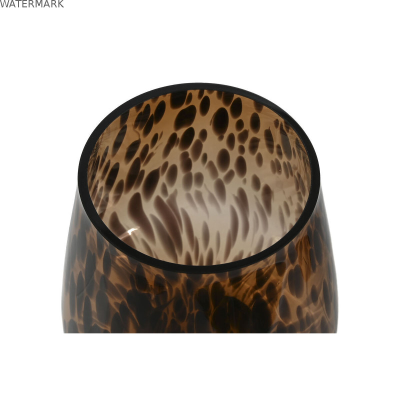 Vase Home ESPRIT Marron Noir Verre Moderne 16,5 x 16,5 x 29 cm