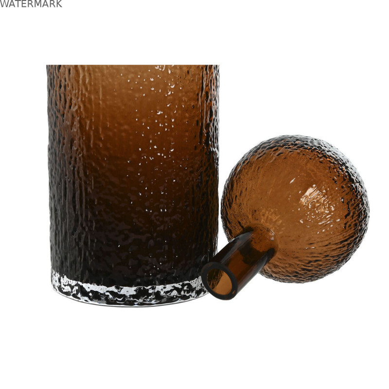 Vase Home ESPRIT Marron Verre Moderne 12,5 X 12,5 X 50,5 cm