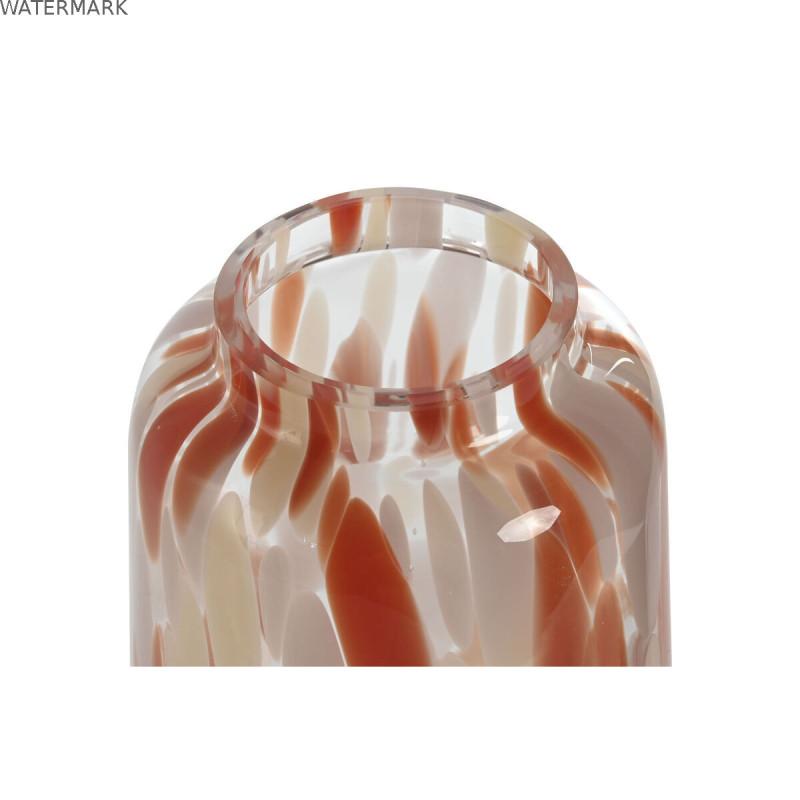Vase Home ESPRIT Crème Terre cuite Verre Moderne 12,5 x 12,5 x 30 cm