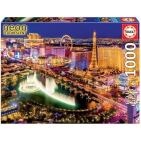 Puzzle 1000 pieces EDUCA - NEON LAS VEGAS - Architecture et monument