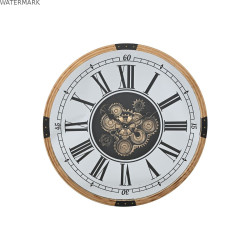 Horloge Murale Home ESPRIT Argenté Naturel Métal Verre 80 X 8,5 X 80 cm