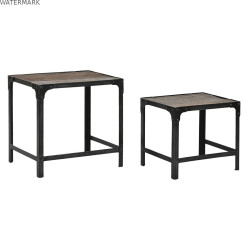 Jeu de 2 tables Home ESPRIT Naturel 48 x 36 x 45 cm