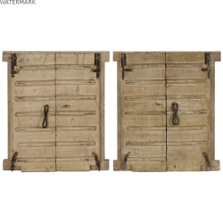 Décoration murale Home ESPRIT Beige Naturel Fenêtre 45 X 5 X 51 cm