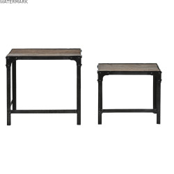 Jeu de 2 tables Home ESPRIT Naturel 48 x 36 x 45 cm