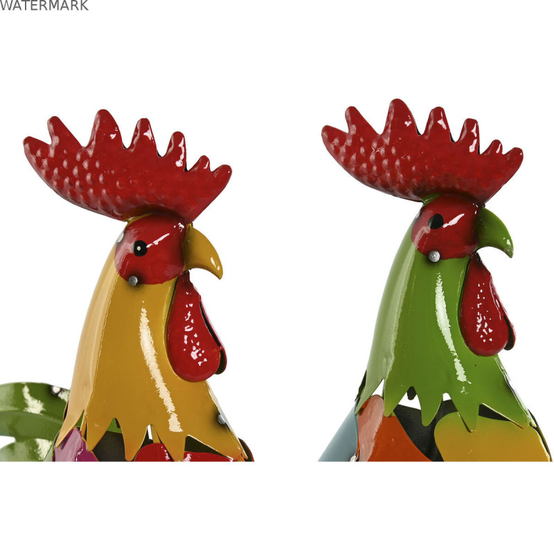 Figurine Décorative Home ESPRIT Multicouleur Coq 37 X 15,5 X 44,5 cm (2 Unités)