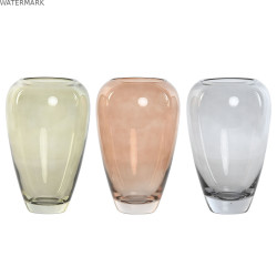Vase Home ESPRIT Bleu Vert Ambre Verre Moderne 13 X 13 X 20,7 cm (3 Unités)