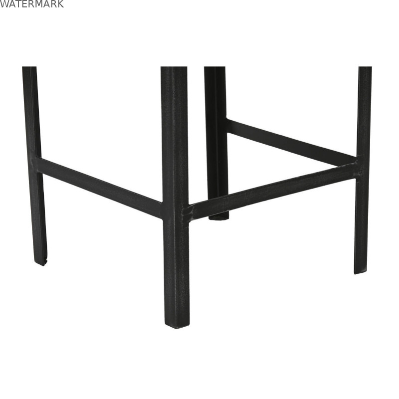 Jeu de 2 tables Home ESPRIT Noir Naturel 38 x 38 x 75 cm