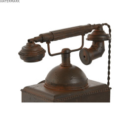 Figurine Décorative Home ESPRIT Bronze Vintage Téléphone 21 x 12 x 18 cm (2 Unités)