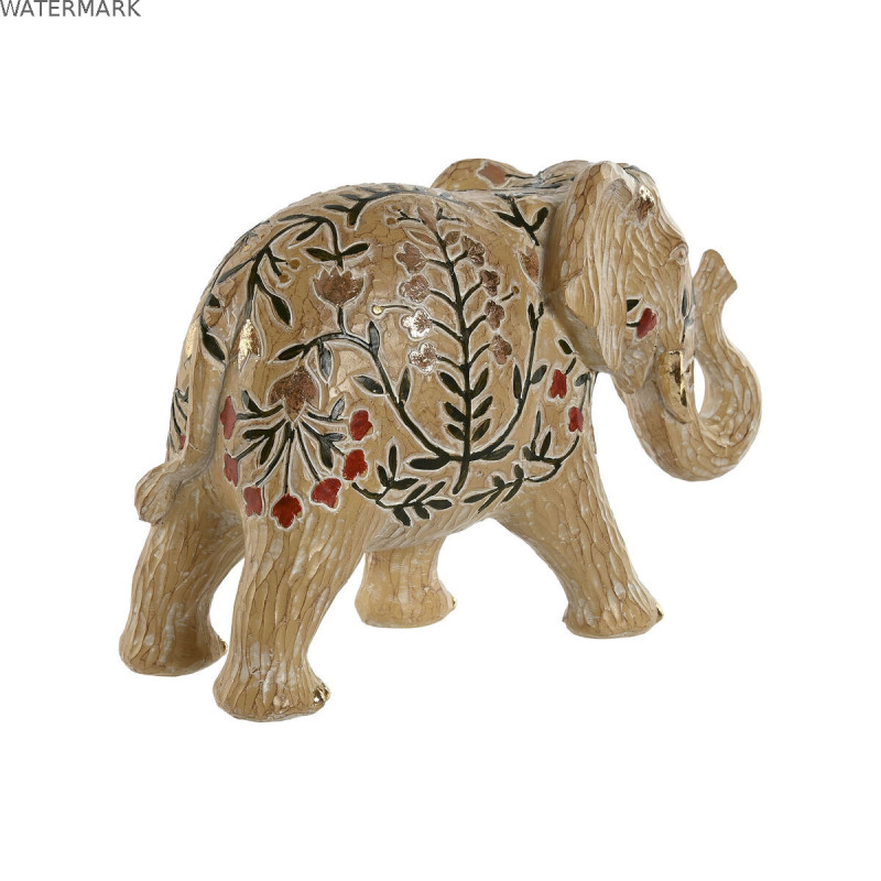 Figurine Décorative Home ESPRIT Multicouleur Eléphant 32,5 x 12,5 x 21 cm