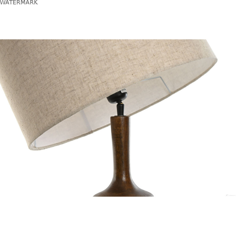 Lampe de bureau Home ESPRIT Marron Beige Bois de manguier 50 W 220 V 40 x 40 x 70 cm 40 X 40 X 68 CM