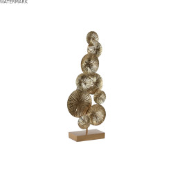 Figurine Décorative Home ESPRIT Doré Cercles 20 x 7,6 x 47 cm
