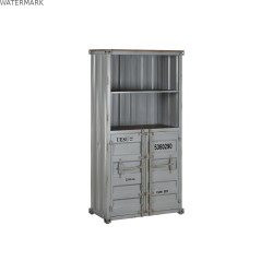 Étagère Home ESPRIT Gris Bleu ciel Métal Bois MDF 87 x 44 x 168,5 cm