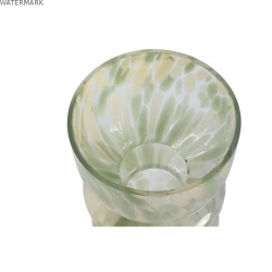 Vase Home ESPRIT Vert Crème Verre Moderne 16 x 16 x 24 cm