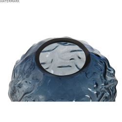 Vase Home ESPRIT Bleu Verre Moderne 21,5 x 21,5 x 19 cm