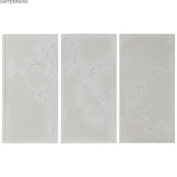 Décoration murale Home ESPRIT Blanc Moderne Mappemonde 180 x 4 x 120 cm (3 Pièces)