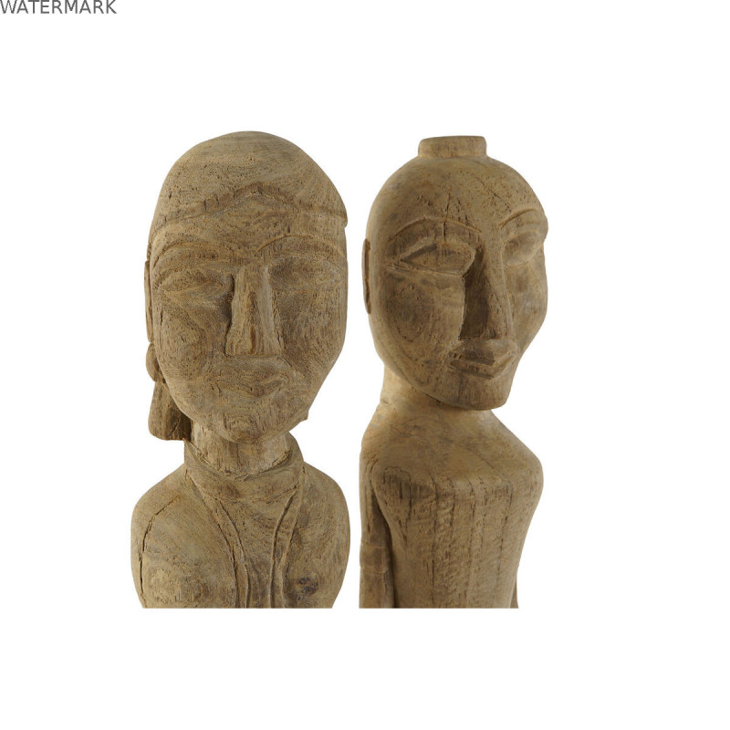 Figurine Décorative Home ESPRIT Naturel 7,5 x 7,5 x 50 cm Statue (2 Pièces)