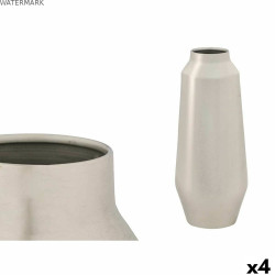 Vase 10216-SS Argenté Fer 18 x 40 x 18 cm (4 Unités)