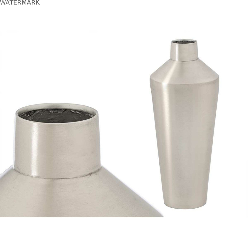 Vase 10219-SS Argenté Fer 16 x 40 x 16 cm (4 Unités)