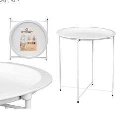 Table d'Appoint Pliable WR4405.1 Blanc 46,8 x 50,2 x 46,8 cm (4 Unités)