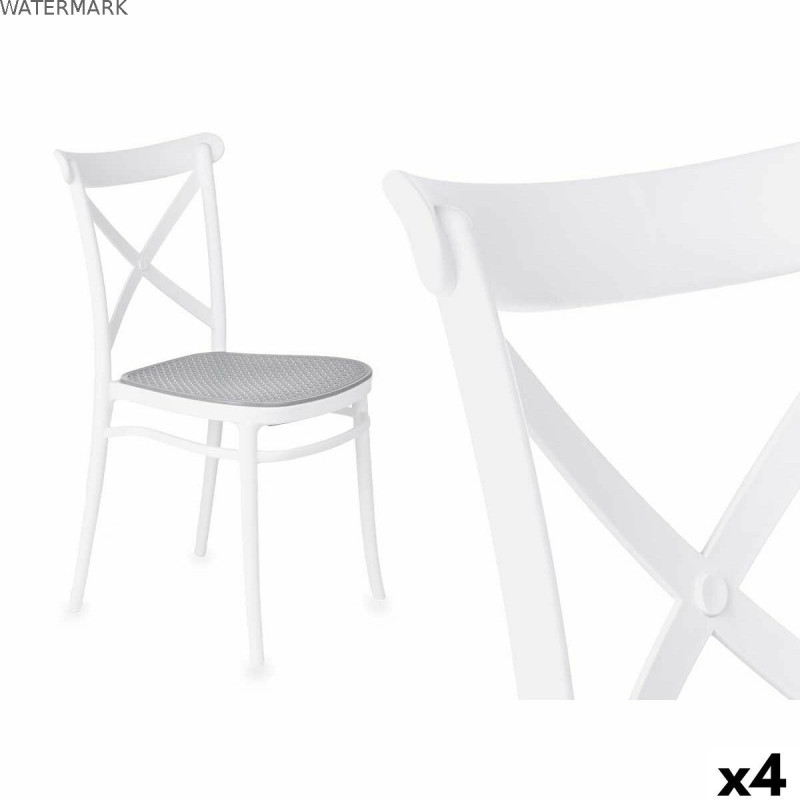 Chaise Ibergarden PC-175 Blanc Gris 4 Unités