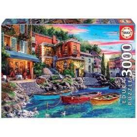 Puzzle 3000 pieces - EDUCA - Coucher du soleil a Côme - Adulte - 120 x 85 cm