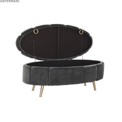 Banquette DKD Home Decor Gris Métal (Reconditionné A)