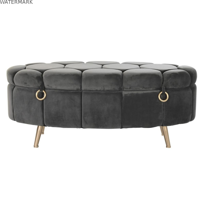 Banquette DKD Home Decor Gris Métal (Reconditionné A)