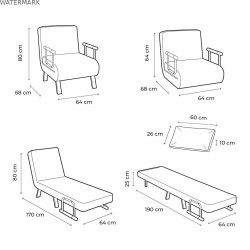 Canapé-lit Convertible Simple 4 en 1 InnovaGoods (Reconditionné B)