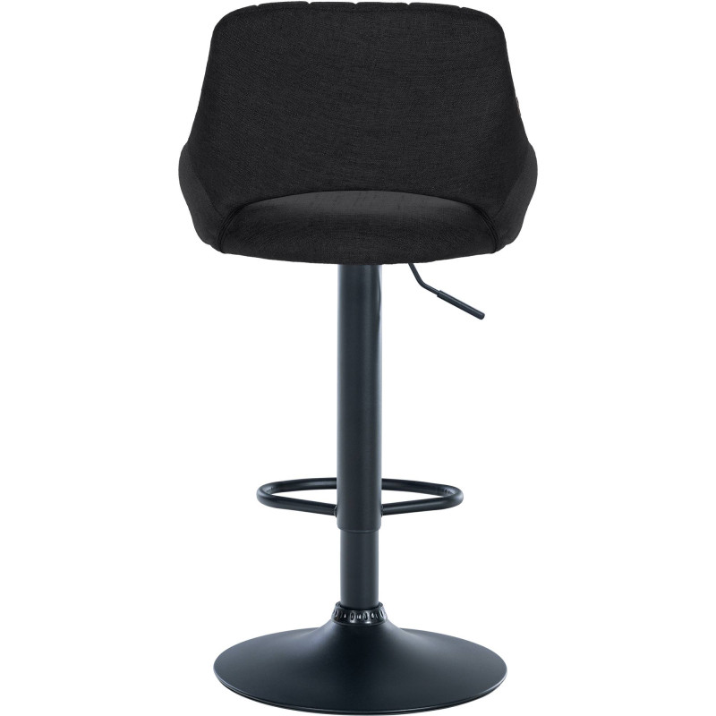 Tabouret de bar Milet tissu noir noir