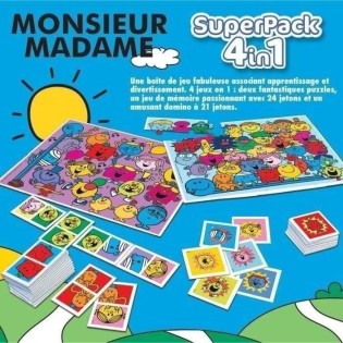 2 jeux éducatifs basiques et 2 puzzles - EDUCA - Educa Superpack Monsieur Madame