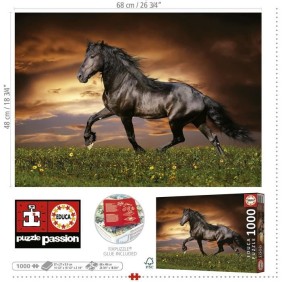 CHEVAL AU TROT - Puzzle de 1000 pieces