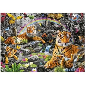 Puzzle paysage et nature - EDUCA - Jungle radieuse - 1500 pieces - Sachet de colle inclus