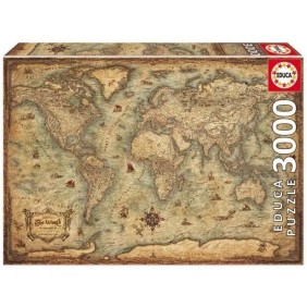 Puzzle PLANISPHeRE - 3000 pieces - Marque EDUCA - Voyage et cartes