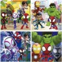 4 puzzles progressifs - EDUCA - Malette Puzzles Progressifs Spidey & His Amazing Friends 6-9-12-16