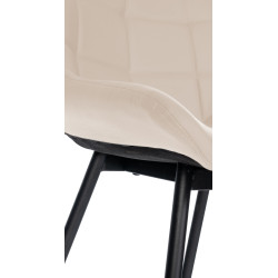 Tabouret de bar Weston simili cuir crème