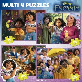 Puzzles progressifs Disney Encanto - 4 niveaux de difficulté - Marque Educa