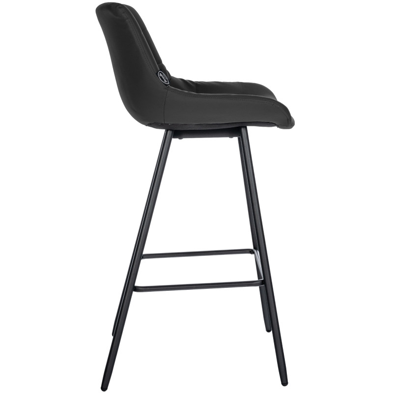Tabouret de bar Weston en similicuir noir