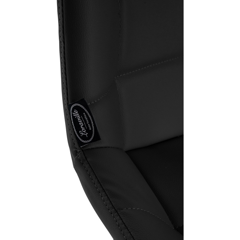 Tabouret de bar Weston, similicuir noir