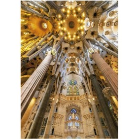 Puzzle 1000 pieces INTÉRIEUR DE LA SAGRADA FAMILIA - Educa - Architecture et monument - Blanc