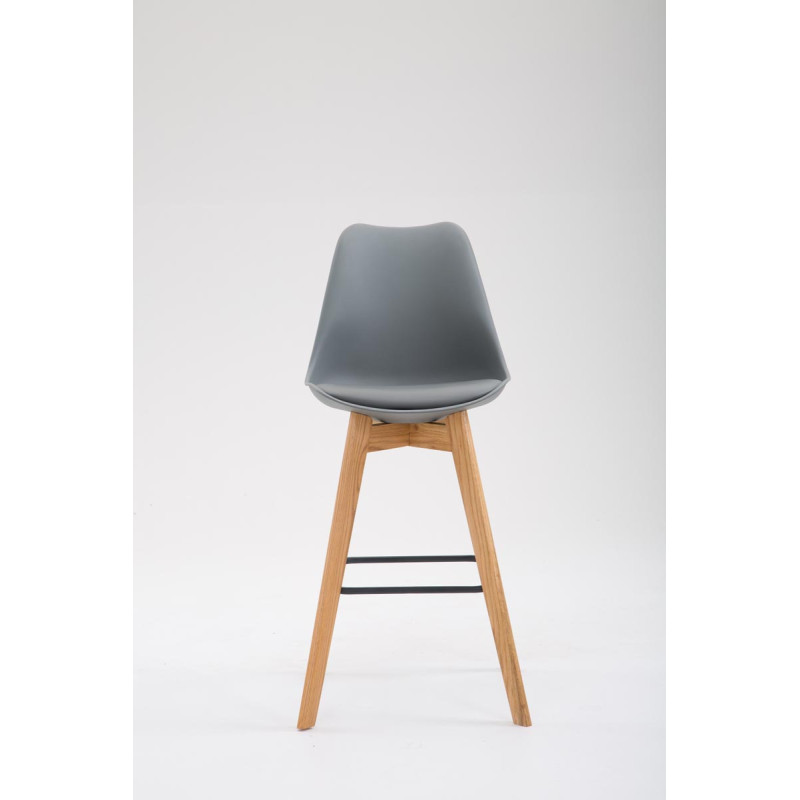 Tabouret de bar Metz plastique Natura gris