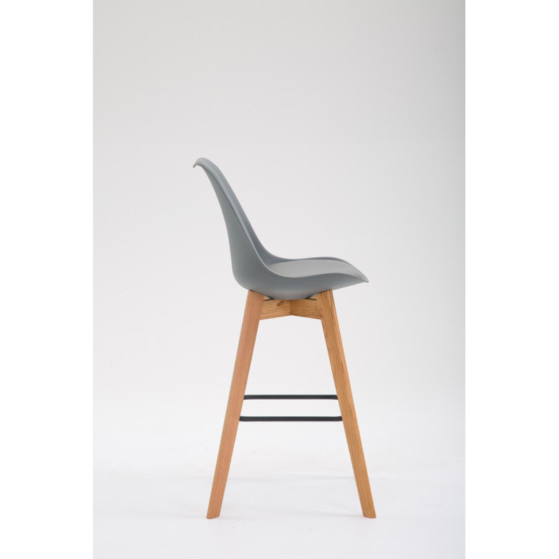 Tabouret de bar Metz plastique Natura gris