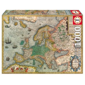 Puzzle Carte d'Europe - 1000 pieces - Marque Educa - Theme Voyage et cartes