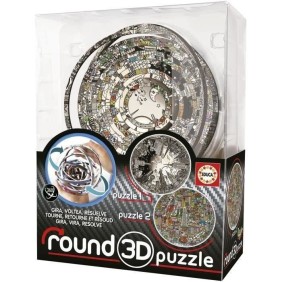 Puzzle 3D rond Charles Fazzino - Educa - 19707 - Dessins animés et BD - Moins de 100 pieces - Mixte