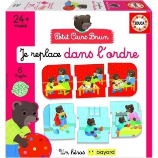 Jeu d'apprentissage - EDUCA - J'Associe Les Séquences Logiques - Petit ours brun