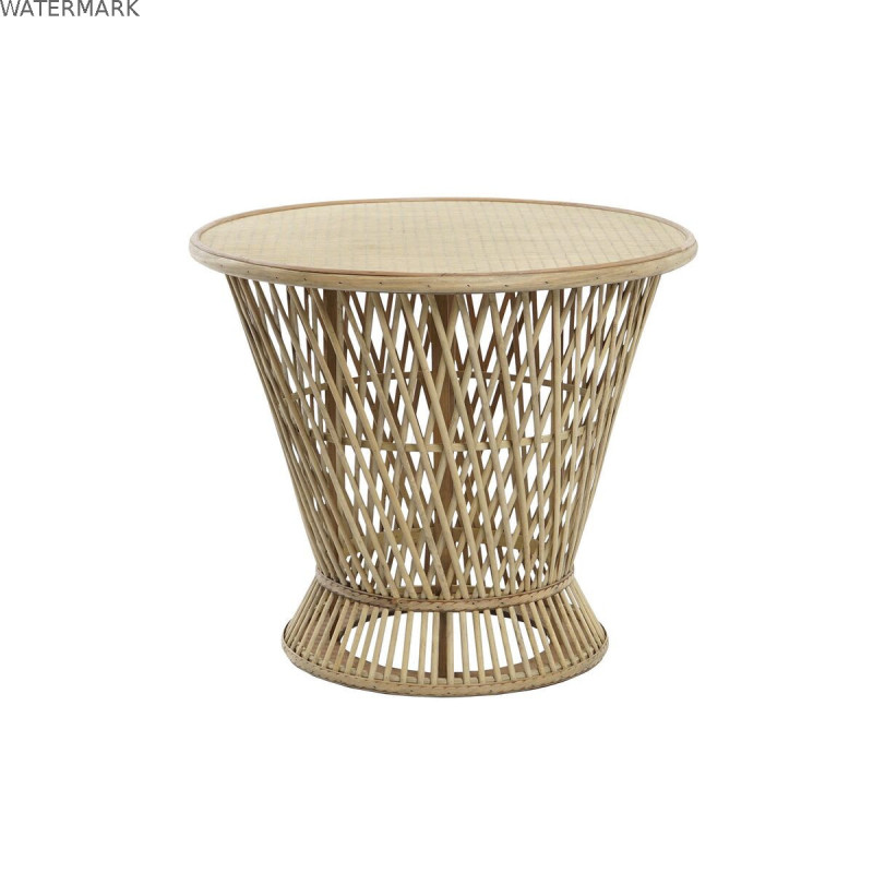 Table d'appoint DKD Home Decor Marron Clair Bambou 60 x 60 x 52 cm